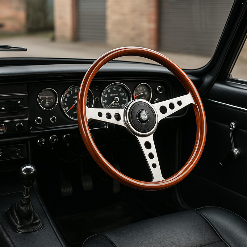 Interior of classic car from Australia