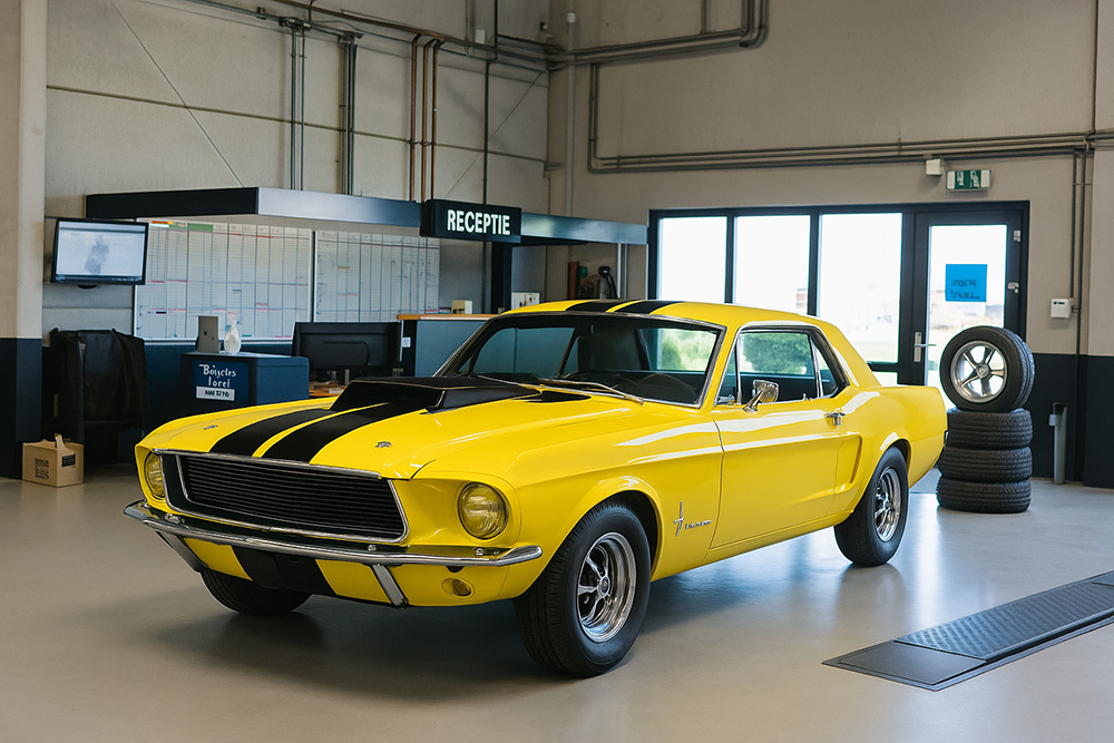 Yellow classic car from Australia